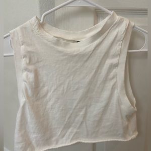 Divided WHITE CROP TANK